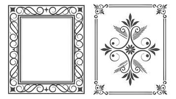 set of decorative frames and borders vector