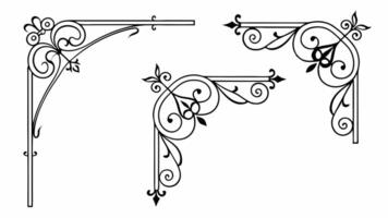 A set of decorative brackets and brackets vector