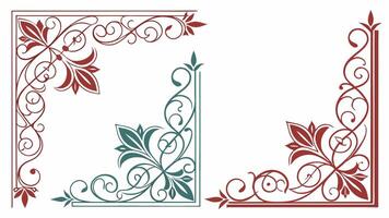 Decorative corner frame vector