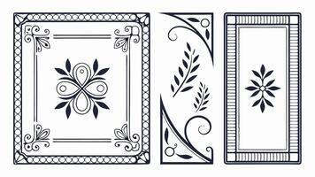 A set of decorative frames and borders vector