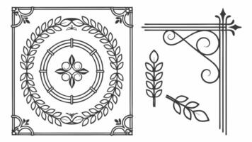 A set of decorative elements and designs vector