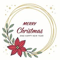 Merry christmas and happy new year vector