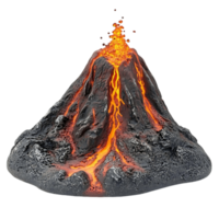 3d Erupting Volcano png