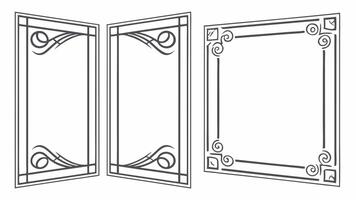 Three different types of decorative frames vector