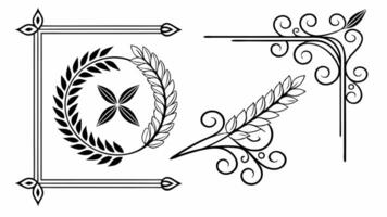 A set of decorative elements vector