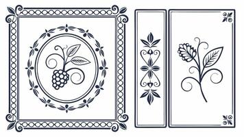 Set of decorative frames and borders vector