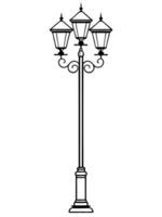 a black and white illustration of lamp vector