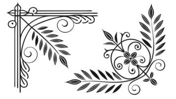 Two ornate designs on a white background vector