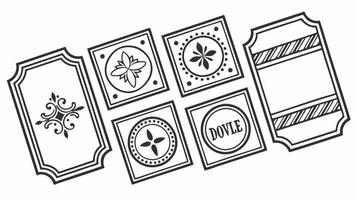 A set of four different designs for a gift card vector