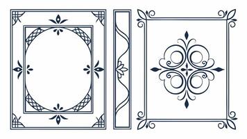 A set of decorative frames and borders vector