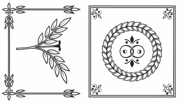 A set of decorative frames and borders vector