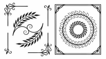 Two different designs for decorative frames vector