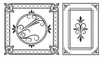 A set of decorative frames and borders vector