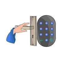 Secure Home with Smart Lock illustration vector