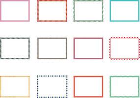 Set of vintage frames square. decorative frames and borders. Border set vector