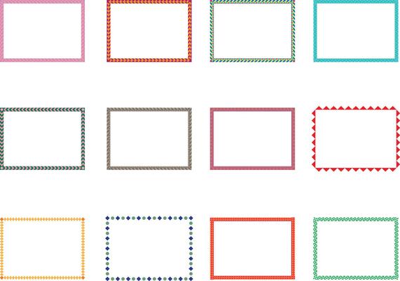 Set of vintage frames square. decorative frames and borders. Border set