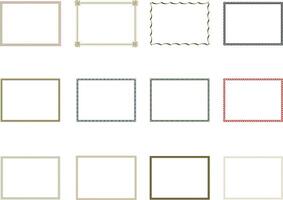 Various type of frame and border collection. decorative frames and borders. Set of vintage frames square. Border set vector
