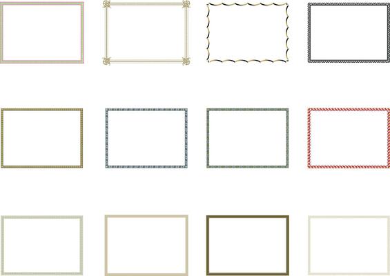 Various type of frame and border collection. decorative frames and borders. Set of vintage frames square. Border set