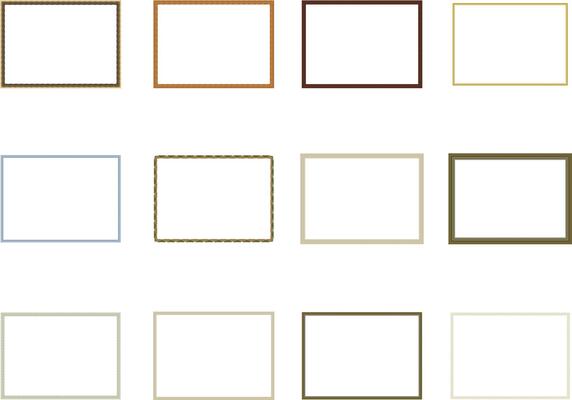 Decorative frames and borders. Border set. Collection of frame set. Set of vintage frames square.