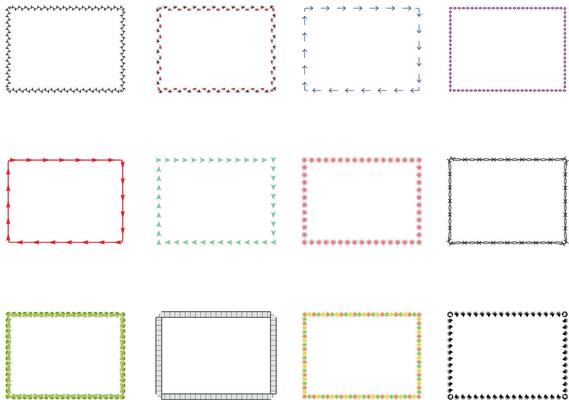 Frame set. Border set. decorative frames and borders. Set of vintage frames square.