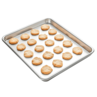A tray of cookies is sitting on a transparent background png
