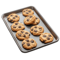 A tray of chocolate chip cookies png