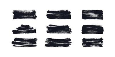 Grunge Hand Drawn Ink Brush Strokes and Lines. Creative brush lines with rough edges. Abstract freehand doodle line borders. Highlight splashes vector