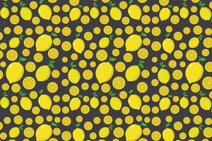 Lemon pattern illustrated vector