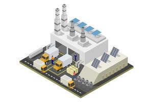 Modern green recycle isometric vector