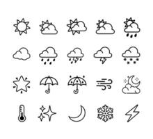 Set of weather icon vector