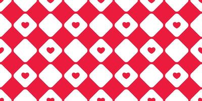 heart seamless pattern valentine Diamond shape Rhombus checked tile background gift wrapping paper repeat wallpaper cartoon doodle red illustration design isolated vector