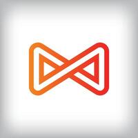 Unique simple infinity sign logo design. Technology and loop template geometric style. vector