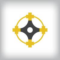 Unique simple drone idea logo design. Technology and sports template in geometric style. vector
