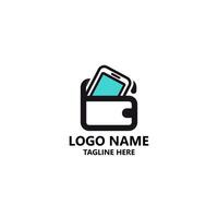 gadget wallet logo design vector