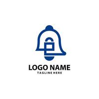 lock notification logo design vector