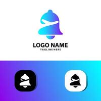 plane notification logo design vector
