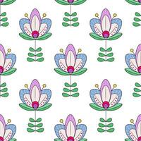 Seamless pattern with abstract colors in a Nordic style vector