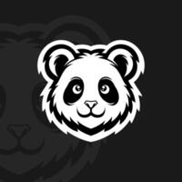 Panda head, illustration mascot esport logo vector