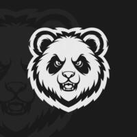 Angry panda, illustration mascot design esport vector
