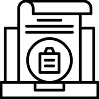 Paste Line Icon vector