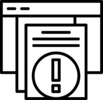 Exclamation mark Line Icon vector