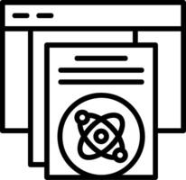 Atomic Line Icon vector