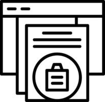Paste Line Icon vector