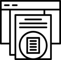 Reading Line Icon vector
