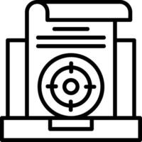 Target Line Icon vector