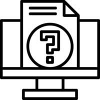 Question mark Line Icon vector