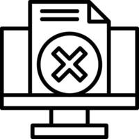 Delete Line Icon vector