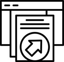 Shortcut Line Icon vector