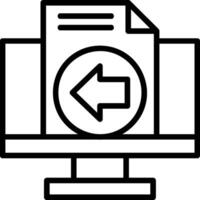 Undo Line Icon vector