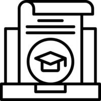 Mortarboard Line Icon vector